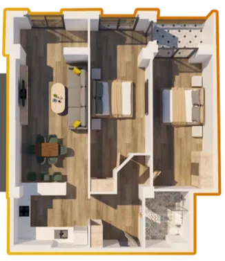 Բնակարանի վերևի տեսք